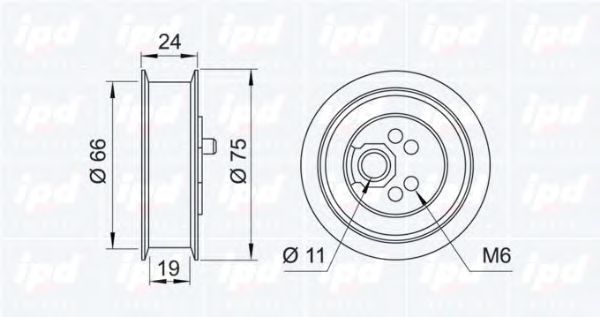 IPD - 14-0111 - Натяжной ролик, ремень ГРМ (Ременный привод)