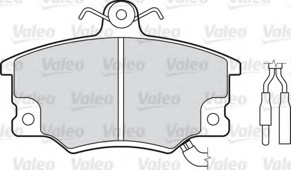 VALEO - 551041 - Комплект тормозных колодок, дисковый тормоз (Тормозная система)