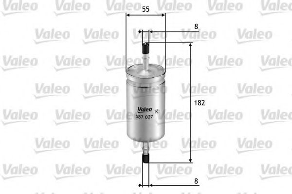 VALEO - 587027 - Топливный фильтр (Система подачи топлива)