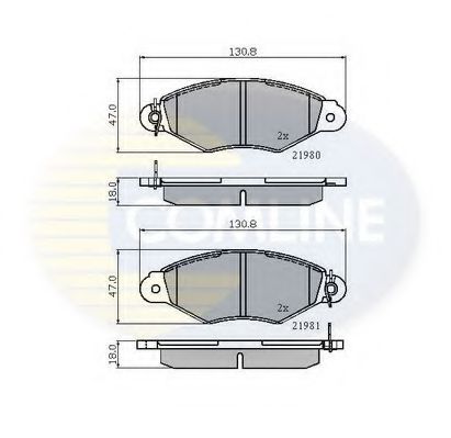 COMLINE - CBP0485 - Комплект тормозных колодок, дисковый тормоз (Тормозная система)