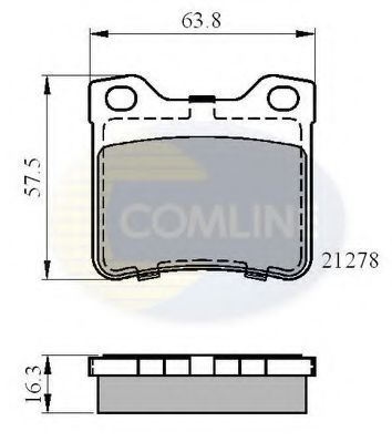 COMLINE - CBP01060 - Комплект тормозных колодок, дисковый тормоз (Тормозная система)