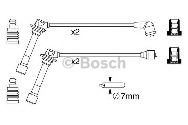 BOSCH - 0 986 357 241 - Комплект проводов зажигания (Система зажигания)