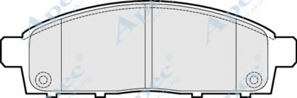 APEC BRAKING - PAD1519 - Комплект тормозных колодок, дисковый тормоз (Тормозная система)