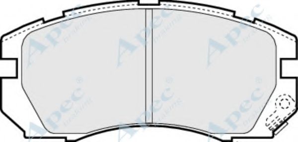 APEC BRAKING - PAD845 - Комплект тормозных колодок, дисковый тормоз (Тормозная система)