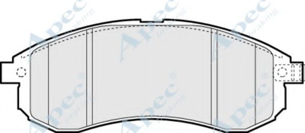 APEC BRAKING - PAD1405 - Комплект тормозных колодок, дисковый тормоз (Тормозная система)