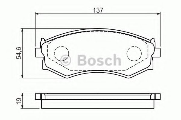 BOSCH - 0 986 461 139 - Комплект тормозных колодок, дисковый тормоз (Тормозная система)