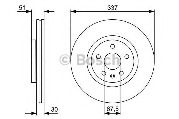 BOSCH - 0 986 479 545 - Тормозной диск (Тормозная система)