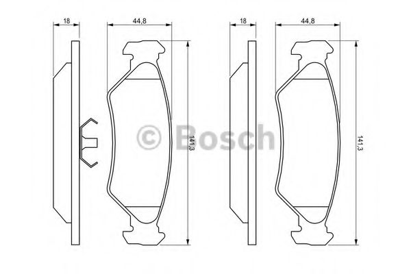 BOSCH - 0 986 492 020 - Комплект тормозных колодок, дисковый тормоз (Тормозная система)