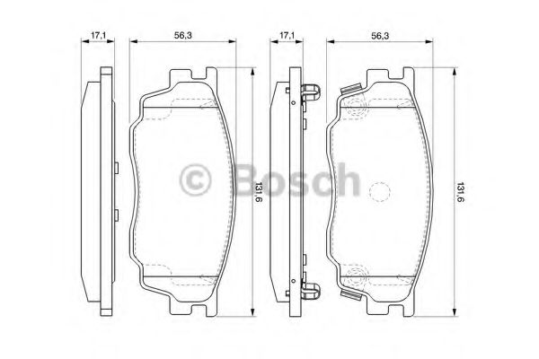 BOSCH - 0 986 494 078 - Комплект тормозных колодок, дисковый тормоз (Тормозная система)