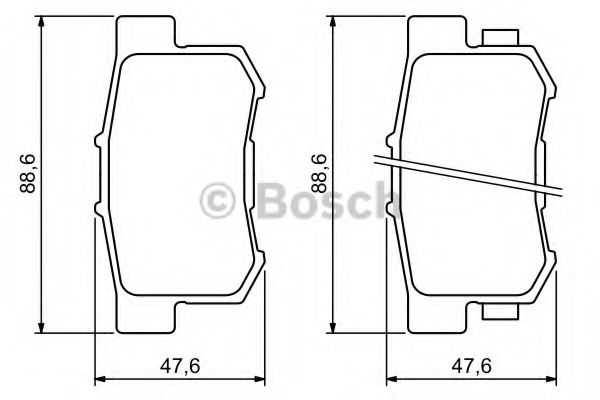 BOSCH - 0 986 494 233 - Комплект тормозных колодок, дисковый тормоз (Тормозная система)