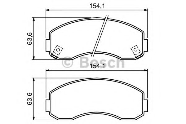 BOSCH - 0 986 494 314 - Комплект тормозных колодок, дисковый тормоз (Тормозная система)