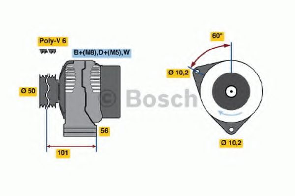 BOSCH - 0 120 485 012 - Генератор