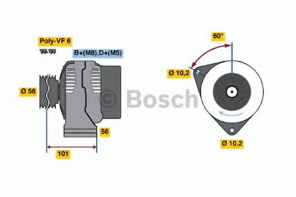 BOSCH - 0 123 510 049 - Генератор (Генератор)