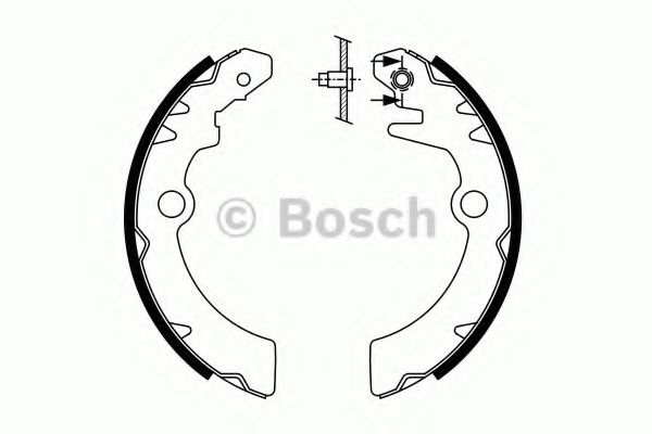 BOSCH - 0 986 487 760 - Комплект тормозных колодок (Тормозная система)