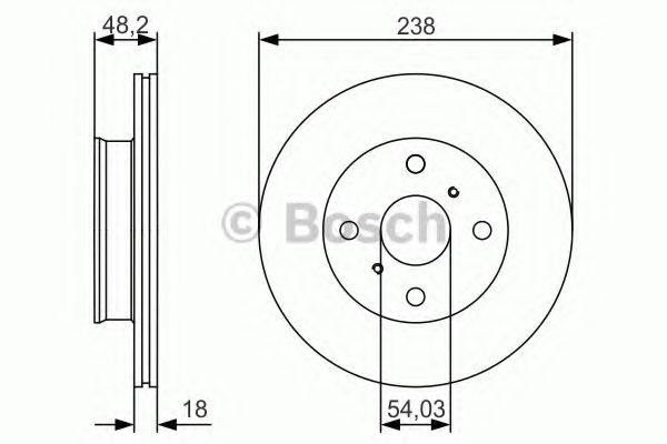 BOSCH - 0 986 479 R75 - Тормозной диск (Тормозная система)