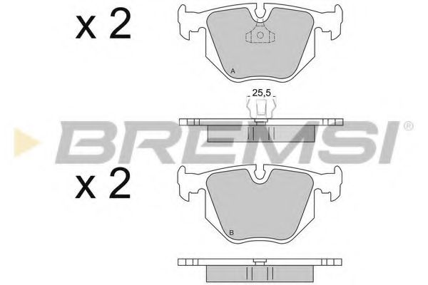 BREMSI - BP2652 - Комплект тормозных колодок, дисковый тормоз (Тормозная система)