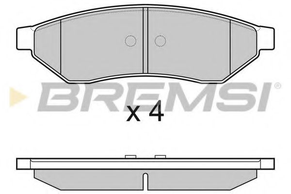 BREMSI - BP3162 - Комплект тормозных колодок, дисковый тормоз (Тормозная система)