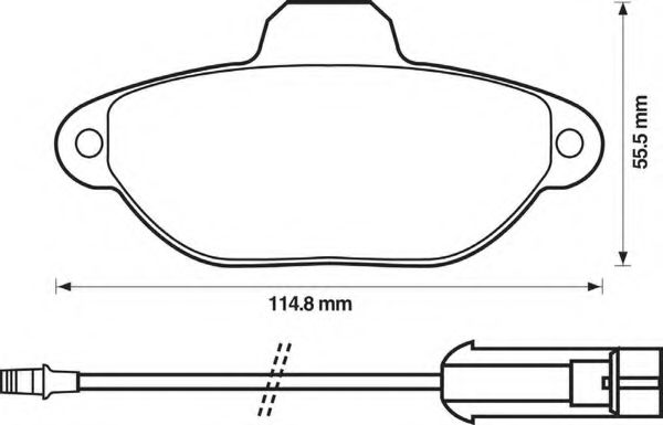 BENDIX - 571893B - Комплект тормозных колодок, дисковый тормоз