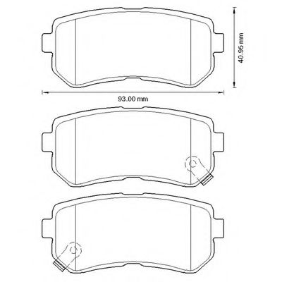 BENDIX - 572604B - Комплект тормозных колодок, дисковый тормоз