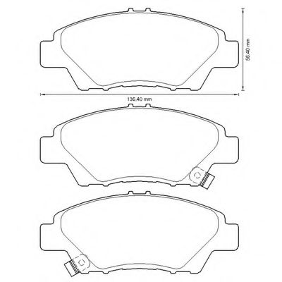 BENDIX - 572637B - Комплект тормозных колодок, дисковый тормоз