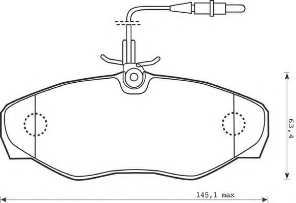 BENDIX - 573095B - Комплект тормозных колодок, дисковый тормоз