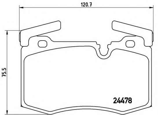 BREMBO - P 06 068 - Комплект тормозных колодок, дисковый тормоз (Тормозная система)