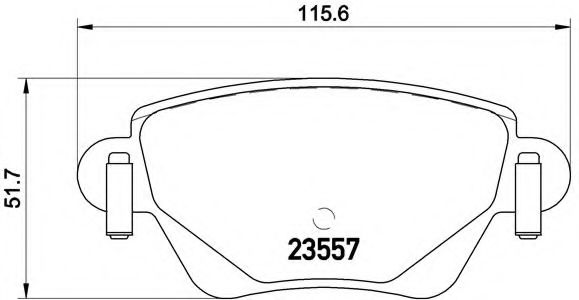 BREMBO - P 24 059 - Комплект тормозных колодок, дисковый тормоз (Тормозная система)