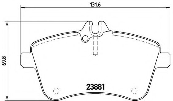 BREMBO - P 50 057 - Комплект тормозных колодок, дисковый тормоз (Тормозная система)