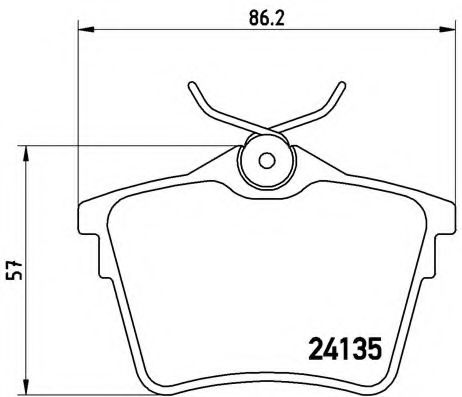 BREMBO - P 61 079 - Комплект тормозных колодок, дисковый тормоз (Тормозная система)