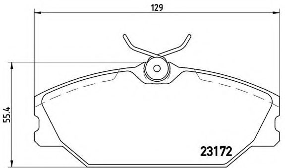 BREMBO - P 68 027 - Комплект тормозных колодок, дисковый тормоз (Тормозная система)