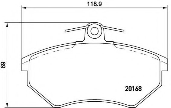 BREMBO - P 85 011 - Комплект тормозных колодок, дисковый тормоз (Тормозная система)