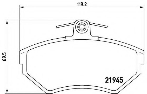 BREMBO - P 85 032 - Комплект тормозных колодок, дисковый тормоз (Тормозная система)