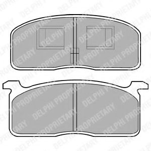DELPHI - LP199 - Комплект тормозных колодок, дисковый тормоз (Тормозная система)