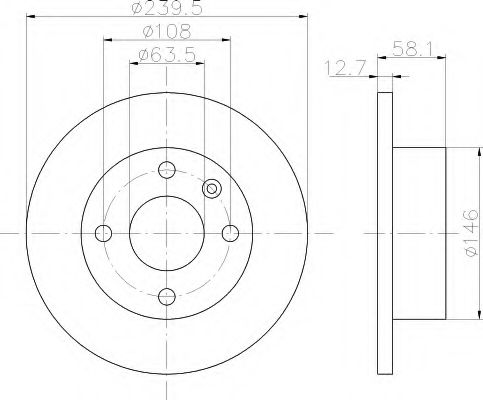 HELLA - 8DD 355 100-561 - Тормозной диск (Тормозная система)