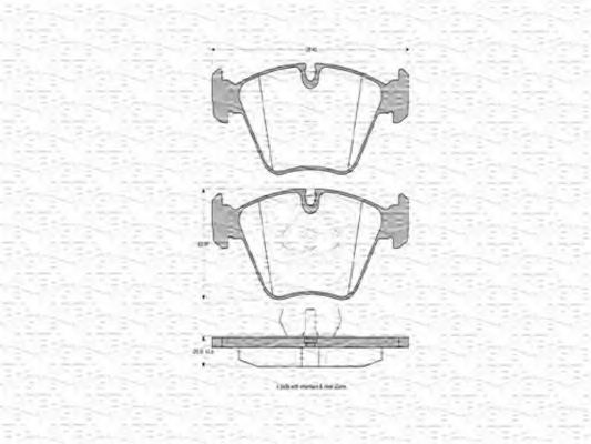 MAGNETI MARELLI - 430216170307 - Комплект тормозных колодок, дисковый тормоз (Тормозная система)