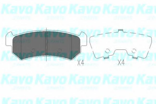 KAVO PARTS - KBP-1007 - Комплект тормозных колодок, дисковый тормоз (Тормозная система)