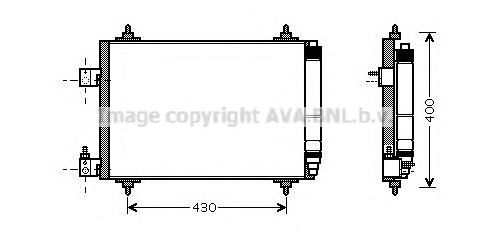 AVA QUALITY COOLING - PEA5286D - Конденсатор, кондиционер (Кондиционер)