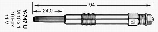 NGK - 4694 - Свеча накаливания (Система накаливания)