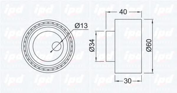 IPD - 14-0149 - Натяжной ролик, ремень ГРМ (Ременный привод)