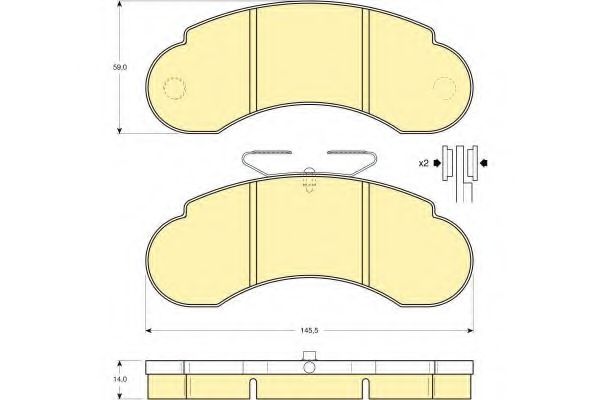 GIRLING - 6109503 - Комплект тормозных колодок, дисковый тормоз (Тормозная система)