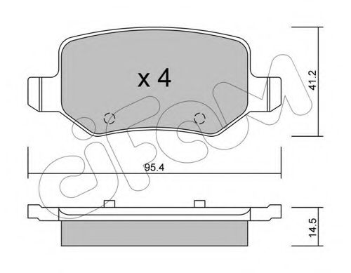 CIFAM - 822-565-0 - Комплект тормозных колодок, дисковый тормоз (Тормозная система)