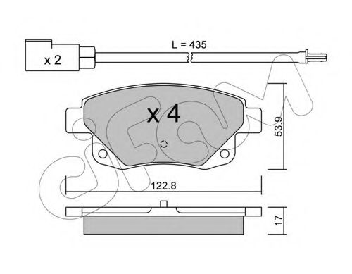 CIFAM - 822-681-0 - Комплект тормозных колодок, дисковый тормоз (Тормозная система)