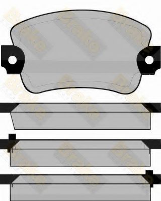 BRAKE ENGINEERING - PA308 - Комплект тормозных колодок, дисковый тормоз (Тормозная система)