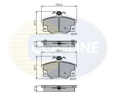 COMLINE - CBP4137 - Комплект тормозных колодок, дисковый тормоз (Тормозная система)