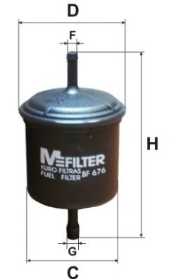 MFILTER - BF 676 - Топливный фильтр (Система подачи топлива)