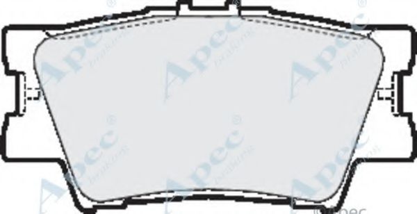 APEC BRAKING - PAD1591 - Комплект тормозных колодок, дисковый тормоз (Тормозная система)