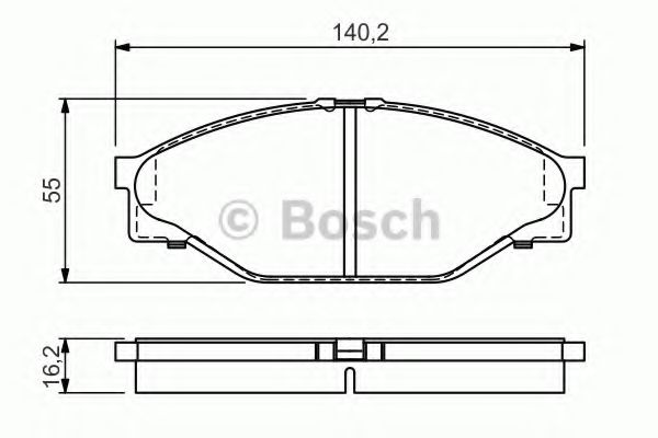 BOSCH - 0 986 424 225 - Комплект тормозных колодок, дисковый тормоз (Тормозная система)