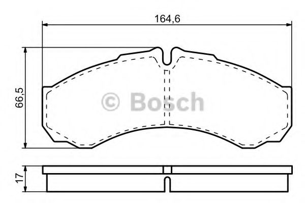 BOSCH - 0 986 424 833 - Комплект тормозных колодок, дисковый тормоз (Тормозная система)