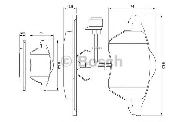 BOSCH - 0 986 460 937 - Комплект тормозных колодок, дисковый тормоз (Тормозная система)