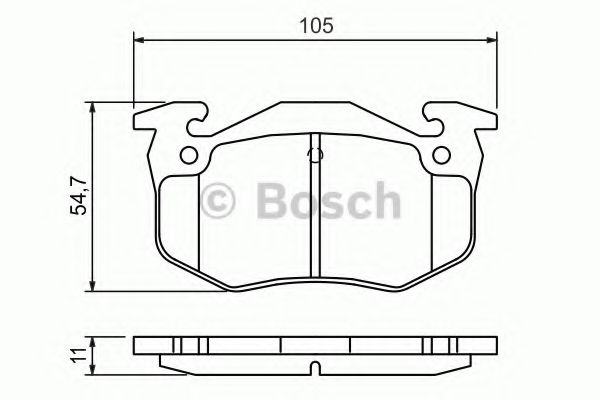 BOSCH - 0 986 460 970 - Комплект тормозных колодок, дисковый тормоз (Тормозная система)